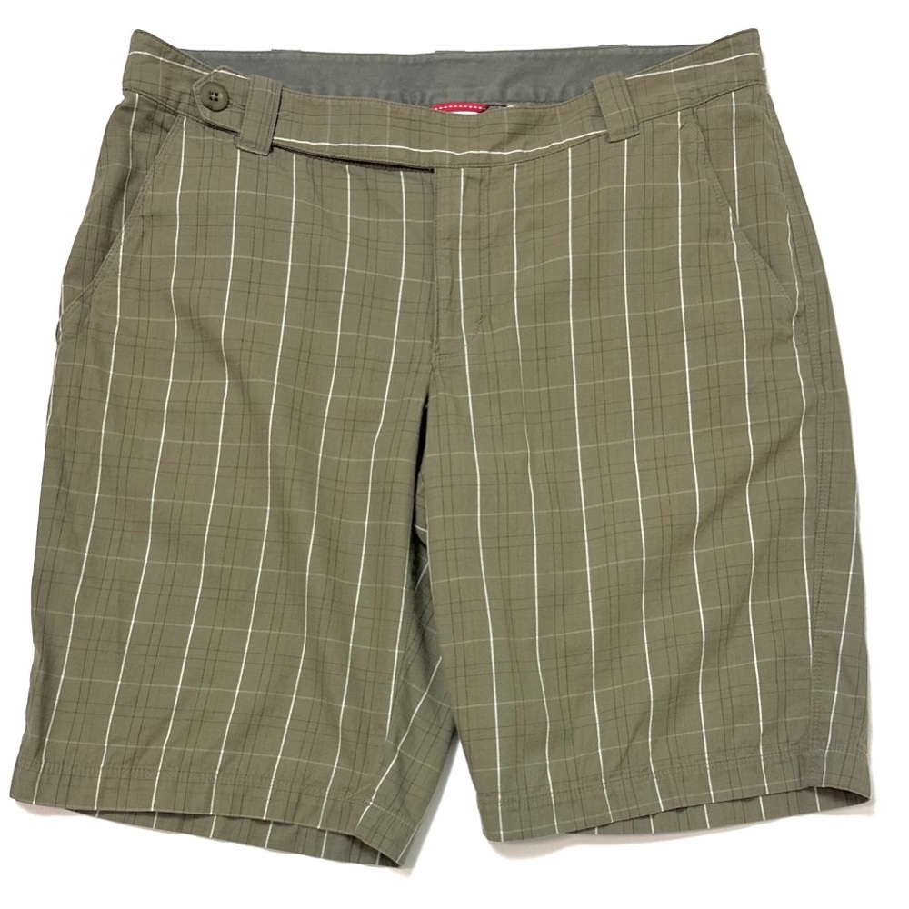 The North Face Plaid Tan Bermuda Shorts Women’s Sz 12